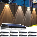 9 Pack Solar Fence Lights Outdoor, LED Dusk to Dawn Waterproof Deck Lights for Outside Step Wall Porch Patio Garden Decor (3000K/4500K/6000K) by GreenHaven Gardens