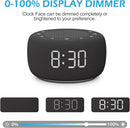 Buffbee Sound Machine & Alarm Clock 2-in-1, 0-100% Clock Face Brightness, Bottom Colored Light, Sleep Timer, Precise 30-Level Volume Control White Noise Machine by TinyTreasures Baby Boutique
