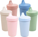 Re-Play Sippy Cups for Toddlers - 10 Oz. Reusable Spill Proof Cups for Kids, Dishwasher/Microwave Safe - Made in USA - Set of 6-3.13" x 6.25" - Meadow by TinyTreasures Baby Boutique