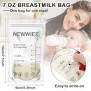 600 Count Breastmilk Storage Bags 7oz Breast Milk Bags for Breastfeeding Self Standing Breastmilk Storing No Leak Double Seal Freezer Storage for Refrigeration and Freezing(Gray) by TinyTreasures Baby Boutique