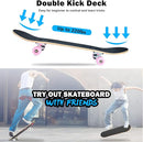 Skateboard,31 x 8 Inch Complete Skateboard, 8-Layer Maple Wood Deck Double Kick Standard Skateboards for Kids, Teens, Adult, Beginner by TinyTreasures Baby Boutique