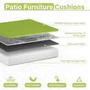 Patio Chair Cushions 17 X 16 X 3 Inch Waterproof Outdoor Seat Cushions for Patio Furniture, Outdoor Sofa Couch Pads with Ties & Handle, Set of 2, Grass Green by GreenHaven Gardens