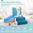 4-Pieces Climbing Toys for Toddlers: PU Leather - Soft Play Climbing for Toddlers - Foam Climbing Blocks for Crawling and Sliding Indoor Playground for Kids by TinyTreasures Baby Boutique
