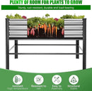 Doniks Raised Garden Bed with Legs, 48×48×32in Large Outdoor Metal Galvanized Garden Planting Box,1000lb Capacity for Vegetables Lawn Green Flowers, Fruits, Terrace by GreenHaven Gardens