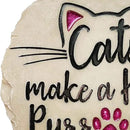 Spoontiques - Garden Décor - Cats Make a Home Purrfect Stepping Stone - Decorative Stone for Garden by CozyNest Decor