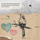 Renovatio Metal Bird Decor – Stylish Decoration for Yard & Garden – Perfect Outdoor Yard Art – 12 Gauge Thick Steel – Ideal Backyard Decor & Bird Ornaments – Cardinal Bird (Black)