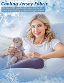 Meiz Pregnancy Pillow, Cooling Pregnancy Pillows for Sleeping, Maternity Pillow for Pregnant Women, Pregnancy Body Pillow with Cooling Jersey Cotton Cover, Blue by TinyTreasures Baby Boutique