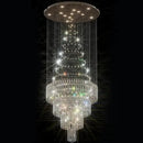 Flashing God D32 x H79'' Modern Crystal Chandelier for High Ceiling Large Foyer Chandeliers Large Raindrop Chandelier for Foyer Living Room Entryway Staircase Villa by CozyNest Decor