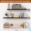 12 Inch Deep Floating Shelves for Wall 1 Pack Floating Shelves Large Storage Space Wall Mount Shelf for Living Room Kitchen Bathroom 30" W x 12" D x 1.2" H Black by CozyNest Decor