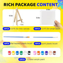 10 Set Mini Acrylic Paint Kit, 5.9In Canvas Boards for Painting with 6.5" Easel, Acrylic Paint Strips, Painting Brushes, Mini Canvas and Easel Set for Kids Artists Beginner Gift Party (160) by TinyTreasures Baby Boutique
