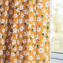 Sutuo Home Boho Curtain Semi-Blackout Yellow Florals Print Cotton Linen Fabric, Handmade Tassels Rod Pocket Bohemian Farmhouse Country Window Drapes for Living Bedroom, 59" W x 84" L, 1 Panel by CozyNest Decor