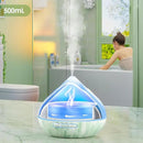 Aroma Diffuser with Essential Oils Set, 500 ML Essential Oil Diffuser with Remote Control, Humidifier with 14 Color Lights for Large Room, 4 Timer Setting, Auto Shut-Off Green by CozyNest Decor