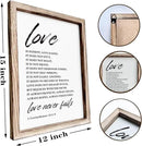 Love Wood Signs, Christian Wooden Wall Sign, Master Bedroom Signs, Inspirational Christian Gift, Home Decor, Framed Wall Plaque Sign 15 * 11.5 inches, Love is the Patient by CozyNest Decor