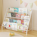 High-Transparent 4 Tier Kids Bookshelf, Sturdy Metal Large Size Book Rack Storage for Kids - Toddler Book Shelf Display for Nurasery, Kids Room, Deep Size Bookshelf Hold More Books by TinyTreasures Baby Boutique