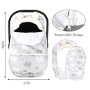 Carseat Cover Boys, Winter Cozy & Warm Cover, Elephant Baby Car Seat Cover, Infant Car Seat Canopy, Ultra-Soft Breathable Protect Baby from Cold Wind, Zipped Removable Design by TinyTreasures Baby Boutique