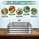 Raised Garden Bed, 3×3×1ft Galvanized Steel Planter Boxes, Heavy Duty Outdoor Raised Garden Bed Planter Kit for Gardening, Rustproof Large Garden Beds for Vegetables, Fruits, Flower Grow by GreenHaven Gardens