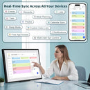 21.5 Inch Digital Calendar, WiFi Smart Electronic Calendar & Chore Chart, 1920 * 1080 IPS Touch Screen HD Display for Family Schedules, Streamline Household Organization, Wall Mount Included by TinyTreasures Baby Boutique