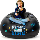 Inflatable Gaming Chair for Kids, Floor Bean Bag Chair for Teens - Boys Room Furniture with Cup Holder and Side Pocket, Inflatable Gaming Couch for Boys Room, Cool Kids Blow Up Couch Decor for Teens by TinyTreasures Baby Boutique
