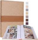 RECUTMS Photo Album with Writing Space 4x6 300 Pockets Photo Book,Leather Cover Picture Album with Memo Areas for Wedding Anniversary Family Baby Couple Valentines Graduation Travel (Yellow) by TinyTreasures Baby Boutique
