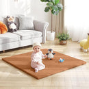Baby Play Mat 48"x48" – Thick, Non-Slip Foam Mat for Babies and Toddlers. Foldable, Scrubbable, Odorless, and Soft, Ideal for Playpens, Crawling, and Indoor Playtime-Brown by TinyTreasures Baby Boutique