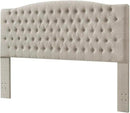 24KF Upholstered Tufted Button Linen Fabric Headboard,Comfortable Fashional Headboard King/CA King Size,Linen by CozyNest Decor