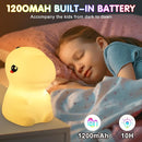 Night Light for Kids, 7 Color Changing BPA-Free Silicone Lamp with Touch Control, Eye Protection, Rechargeable Battery, Soft & Safe Nursery Lamp for Boys & Girls (Dinosaur) by TinyTreasures Baby Boutique