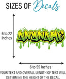 Custom Graffiti Name Wall Decal Personalized Graffiti Wall Name Decal Graphics Large Vinyl WallDecal for Home & Room Décor, Peel & Stick Wall-Art for Kids & Teens Bedroom, Car, Vehicles by CozyNest Decor