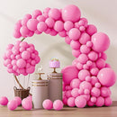 RUBFAC 129pcs Pink Balloons Different Sizes 18 12 10 5 Inches for Garland Arch, Pink Balloons for Valentine's Day Birthday Baby Shower Gender Reveal Wedding Party Decoration by TinyTreasures Baby Boutique