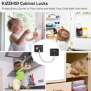 Fridge Lock (2 Pack),Refrigerator Lock with Keys,for Fridge, Cabinet Locks, Drawers, Dishwasher, Toilet and Child Safety Cabinet Locks, 3M Adhesive No Drilling (Black) by TinyTreasures Baby Boutique