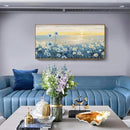 Large Framed Wall Art for Living Room Bedroom Office Decor, Modern Beach Canvas Wall Art Coastal Ocean Nature Blue Artwork Floral Sunrise/Sunset Zen Landscape Flower Wall Picture 48x24“ by CozyNest Decor