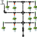 Upgraded 1/4" Drip Irrigation Fittings：60 Pieces Set-15 Couplings 15 Tees 5 Crosses 10 Elbows 10 End Plugs 5 Micro Dripper, Leak Free Barbed Locked Connectors for 1/4 Inch Irrigation Tubing by GreenHaven Gardens
