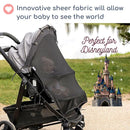 Stroller Sun Shade - Universal UV Protection Cover for Strollers Sunshade with See Through, Clip-On Sun Blocker, Sun Shield for Baby, Breathable Adjustable Fit, Full Coverage, X-Large by TinyTreasures Baby Boutique