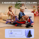 FanttikRide 6V N7 Classic Electric Wiggle Car with Pedal, Rechargeable Battery, Ride on Toys, Swing Car, 2 Speeds, Anti-Rollover, Flashing Light Wheels, Bluetooth, for Ages 3 and Up, 150 Lbs, Pink by TinyTreasures Baby Boutique