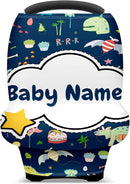 Baby Car Seat Stroller Cover Nursing Cover New Mom Breastfeeding Scarf Soft Stretchy Infant Carrier Cover Car Canopy Coverage by TinyTreasures Baby Boutique