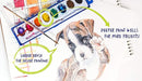 Color Swell Bulk Watercolor Paint 10 Pack with Wood Brushes 8 Washable Water Colors for Kids, Classrooms, Parties, All Ages by TinyTreasures Baby Boutique