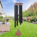 Wind Chimes Outdoor Large Deep Tone, 44 Inches Sympathy Wind Chimes Tuned Soothing Melody, Memorial Wind-Chime with 6 Heavy Tubes for Outside Decoration, Garden/Yard. Black Wind Chime by CozyNest Decor