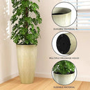 QCQHDU 21 inch Tall Planters for Indoor & Outdoor Plants, 2 Pack Sturdy Plant-Flower-Tree Pots for Front Porch Patio Deck Living Room Decor by GreenHaven Gardens