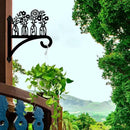peacoblue Iron Plant Hangers Hooks for Outdoor Indoor Hanging Plants Flower Fern Pots Lantern Bird Feeder,12"x15" Weather Resistant Metal Wall Holder for Porch Garden Farmhouse(Vase and Wildflower) by GreenHaven Gardens