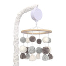 Lambs & Ivy Signature Pom Pom Musical Baby Crib Mobile - White/Gray by TinyTreasures Baby Boutique