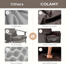 COLAMY Leather Swivel Recliner Chair with Footrest, Rocker Recliner Chair High Back with Double-Layer Cushion, Glider Recliner for Nursery & Living Room, Bedroom, Chocolate by TinyTreasures Baby Boutique