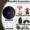 Zen Garden for Desk Japanese Zen Garden Kit 8 Inch Large Round with 6 Sand Rake and Accessories Tray Mini Desktop Zen Decor for Home Office Gift Therapy Relaxation Meditation by GreenHaven Gardens