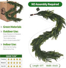 6FT Artificial Norfolk Pine Garland – Real Touch Greenery Garland, Dense Green Plants for Indoor Outdoor Christmas, Holiday, and Home Decoration (2, 6FT-) by CozyNest Decor