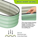 2 Pcs 4.5x2x2ft Oval Raised Garden Bed, Galvanized Raised Beds,Open-Ended Base Metal Raised Planter Beds,Garden Bed Outdoor,Planter Raised Boxes for Vegetables, Flowers,Tool-Free Asse,Green by CozyNest Decor