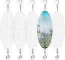 Sublimation Wind Spinner Blanks 8 Inch 5 Pack Wind Spinners Sublimation Blanks with Crystal Pendant Aluminum Metal Wind Spinners for Yard Garden Indoor Outdoor Window Porch Decoration（Fishbone by GreenHaven Gardens