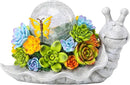 Afirst Solar Garden Snail Statues with Succulent Outdoor Resin Figurine Solar Lights Statue Decorations for Lawn, Patio, Balcony, Yard Ornament by GreenHaven Gardens