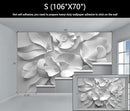 WFBHUA-3d Gray Floral Wallpaper Mural Black and White Embossed Peony Flowers Butterfly Wallpaper for Living Room Bedroom(Not Peel and Stick) by CozyNest Decor