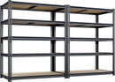 72"H Storage Shelves heavy duty, 2000LBS Garage Shelving, 5 Tier Metal Shelving Unit Adjustable Garage Shelves Rack Shelf for Storage Warehouse Pantry Closet,35.6" W × 16" D × 72" H, Black, 2PCS by GreenHaven Gardens