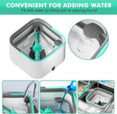 Upgraded Spin Mop and Bucket Self-Standing Mop Bucket Separate Dirty and Clean Water System Self Wringing 360° Rotating & 90° Foldabl Mops and Buckets for Floor Cleaning (Blue, 10Pads) by CozyNest Decor