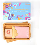 Montessori Sand Tray with Lid - Wooden Sand Tray for Kids - Pink by TinyTreasures Baby Boutique