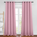 NICETOWN Blackout Living Room Curtains 90 inches Long - Energy Saving Thermal Insulated Sound Dampening Grommet Room Darkening Window Treatments for Bedroom (Crystal Pink, 2 Panels, W46 x L90) by TinyTreasures Baby Boutique